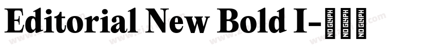 Editorial New Bold I字体转换